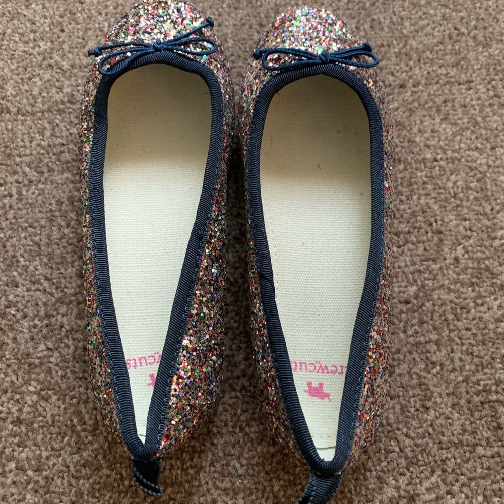 J Crew Girls sparkly flats size 1